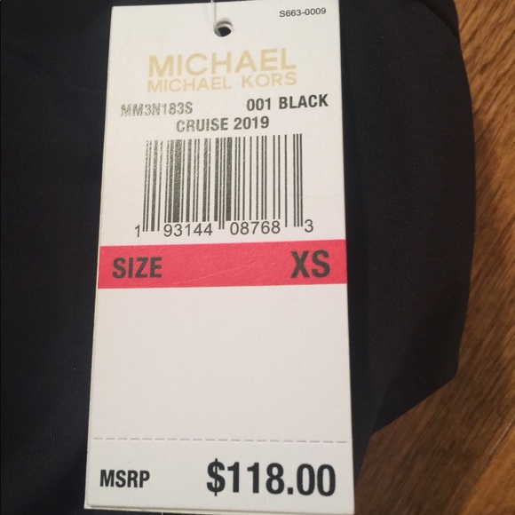 Michael Kors Cruise 2019 deep V neck swim top XS - Picture 8 of 9